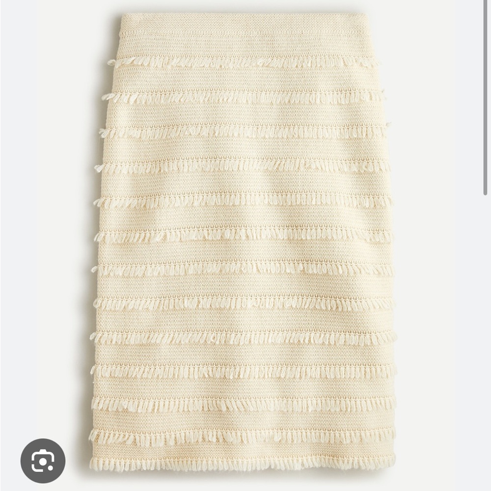 JCrew Knit Fringe Pencil Skirt
